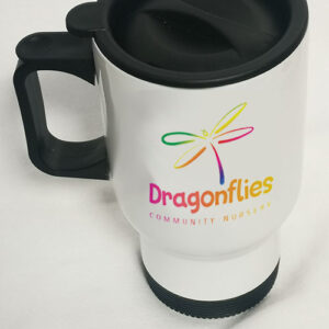 Premium Travel Mug With Stainless Steel Inner - Dragonflies