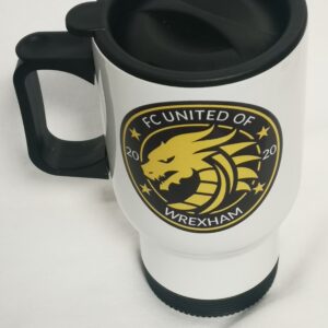 Premium Travel Mug With Stainless Steel Inner - FC United of Wrexham