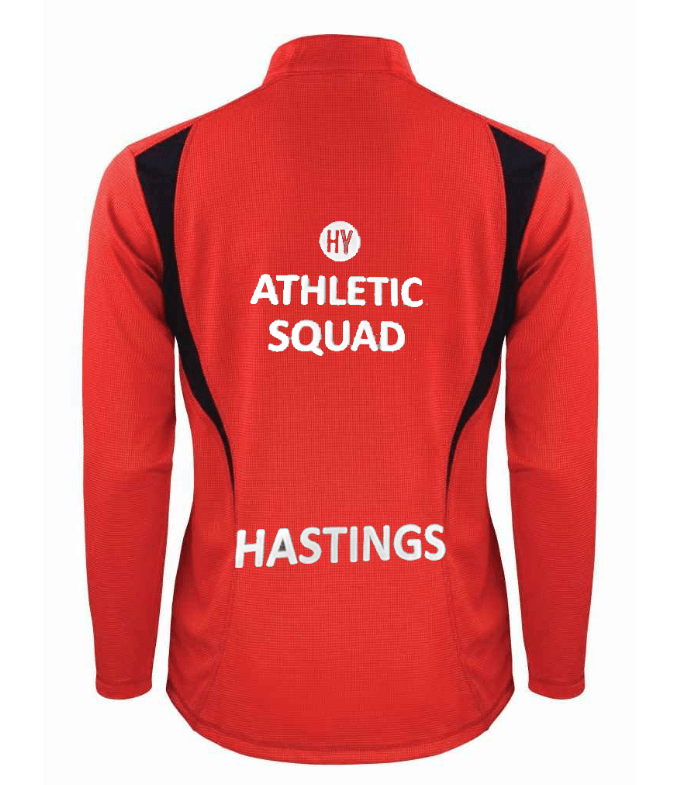 HY Runners Spiro Unisex Zip Neck Trial Training Top - Image 2