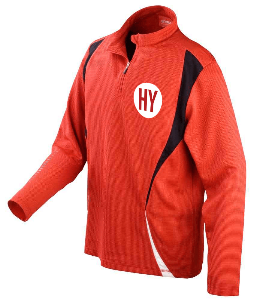 HY Runners Spiro Unisex Zip Neck Trial Training Top